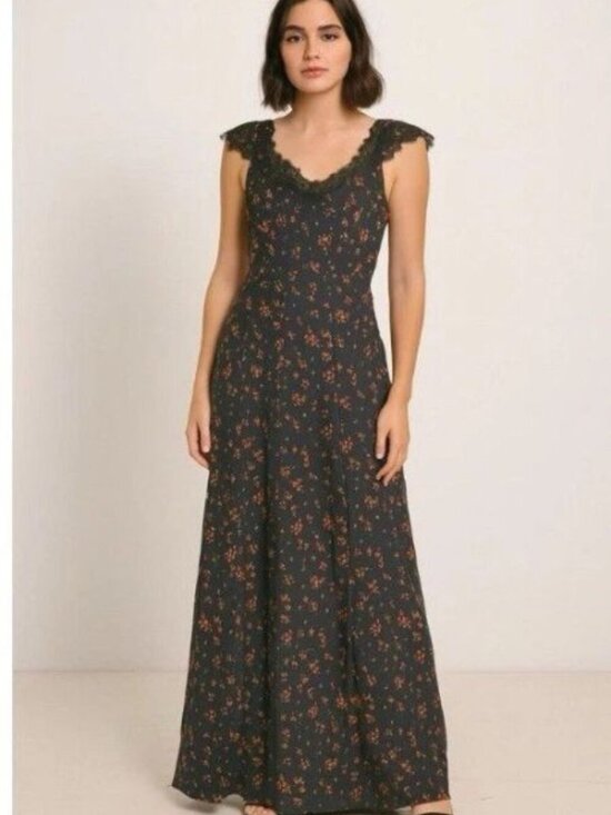 Rumored Dresses & Skirts - Rumored Lace Floral Maxi Dress Women's Small, Wedding Cocktail Party, Boho Goth